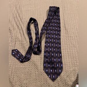 Elegant Blue, Purple and Black Men's Tie